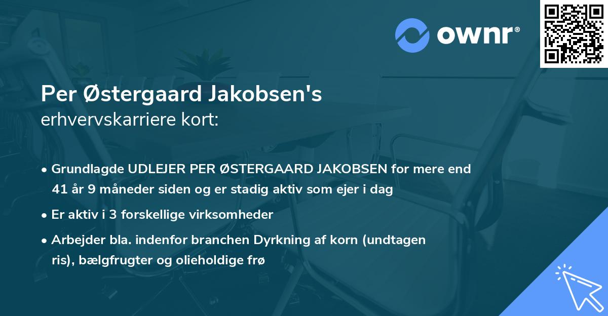 Per Østergaard Jakobsen's erhvervskarriere kort