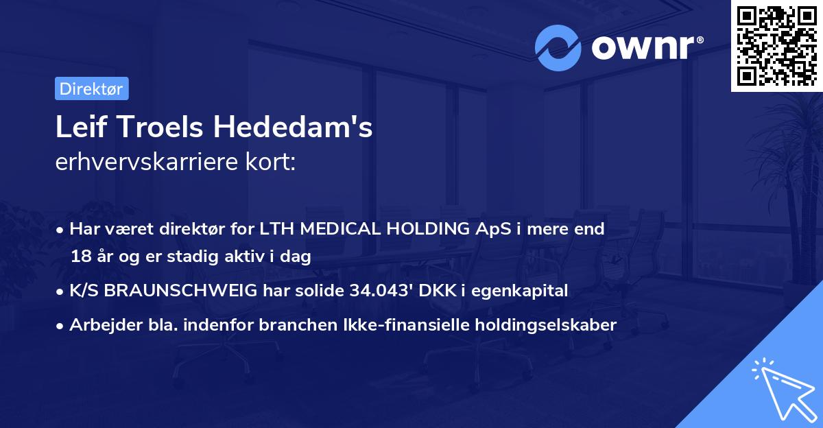 Leif Troels Hededam's erhvervskarriere kort