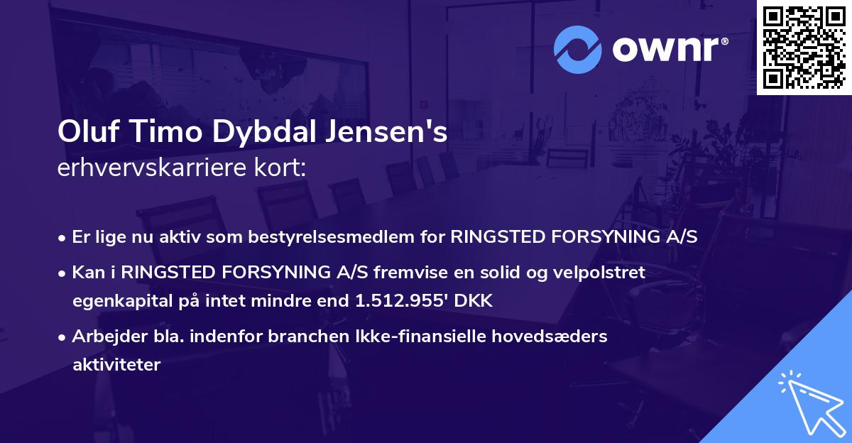 Oluf Timo Dybdal Jensen's erhvervskarriere kort