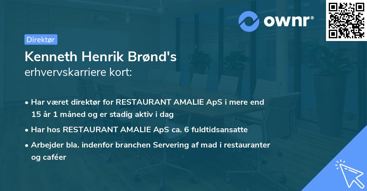 Kenneth Henrik Brønd's erhvervskarriere kort