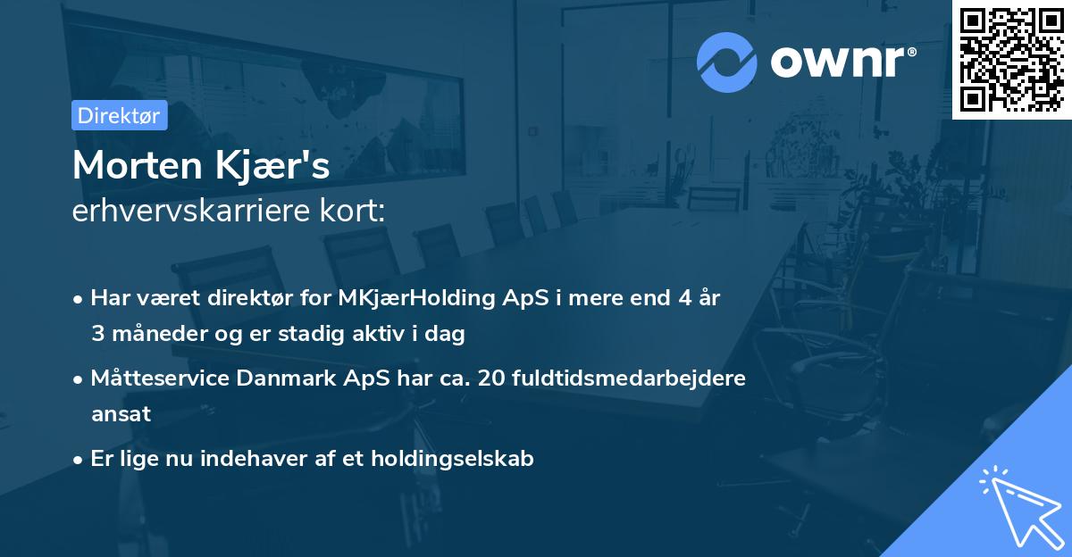 Morten Kjær's erhvervskarriere kort