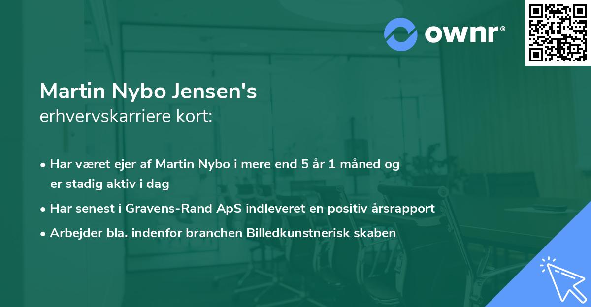 Martin Nybo Jensen's erhvervskarriere kort