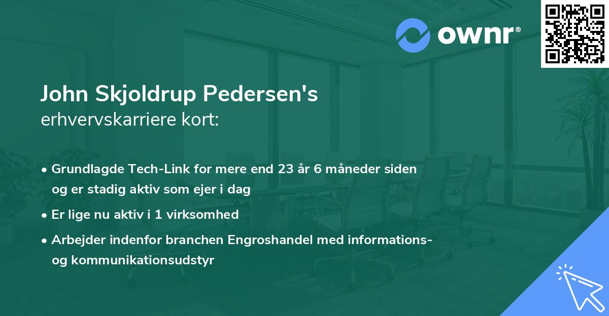 John Skjoldrup Pedersen's erhvervskarriere kort