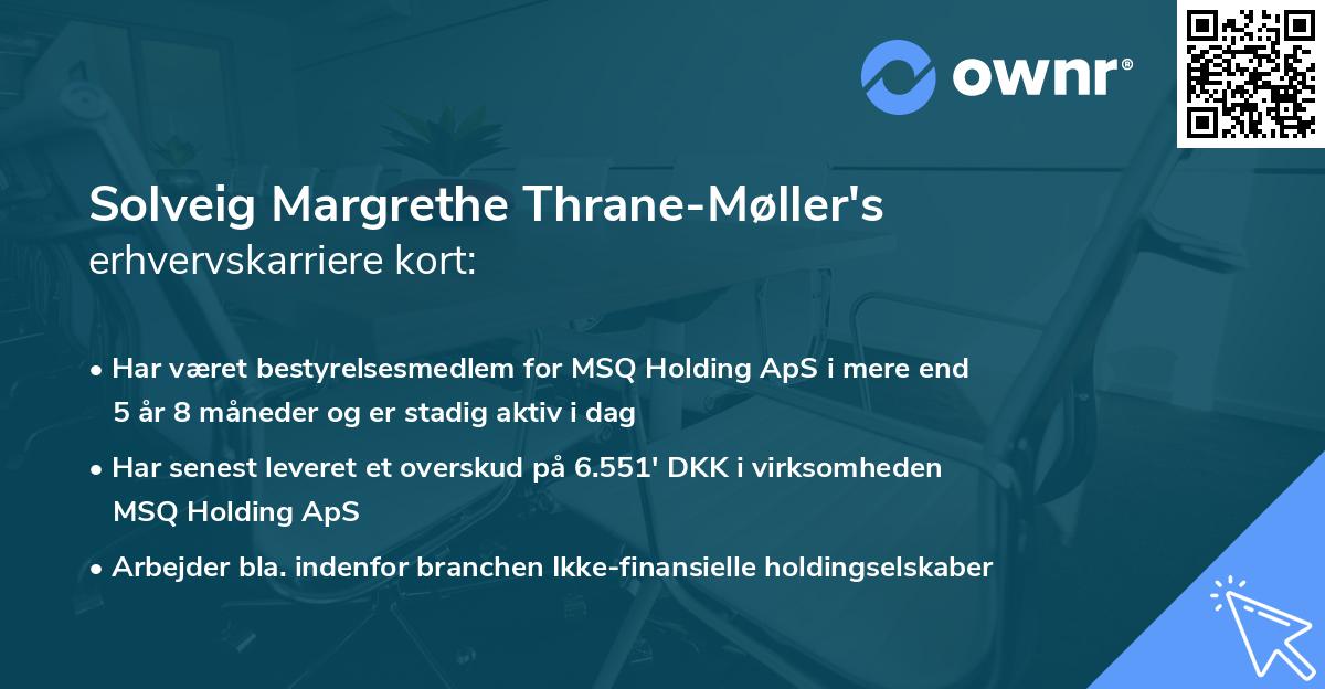 Solveig Margrethe Thrane-Møller's erhvervskarriere kort