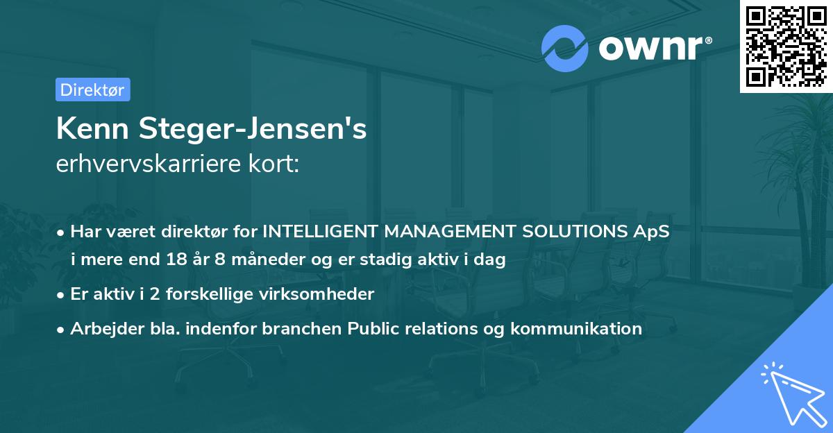 Kenn Steger-Jensen's erhvervskarriere kort