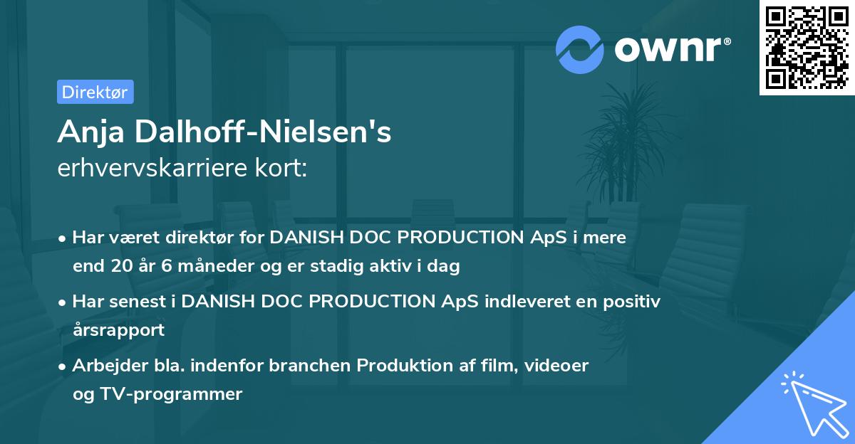 Anja Dalhoff-Nielsen's erhvervskarriere kort