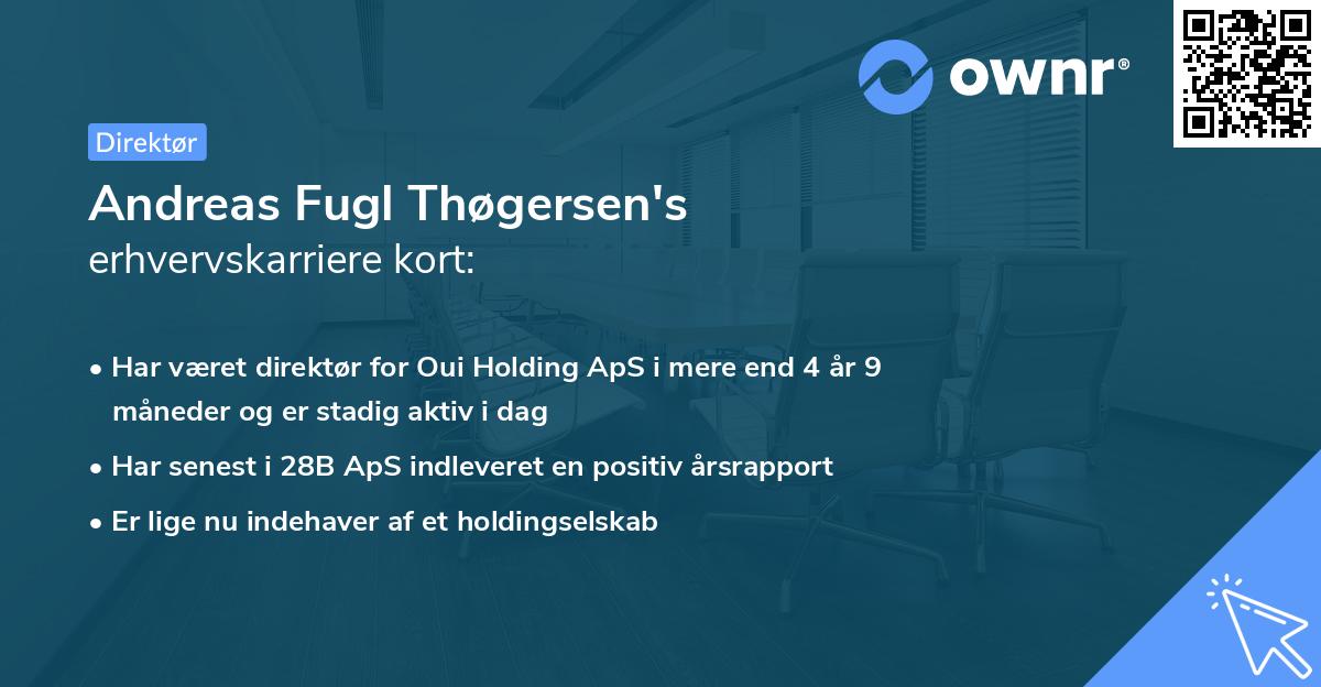 Andreas Fugl Thøgersen's erhvervskarriere kort