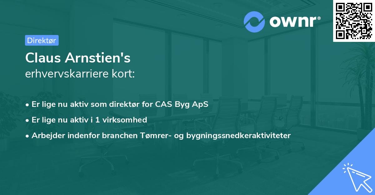 Claus Arnstien's erhvervskarriere kort