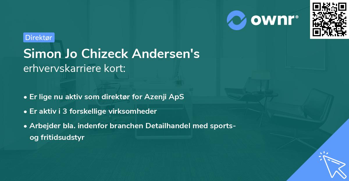 Simon Jo Chizeck Andersen's erhvervskarriere kort