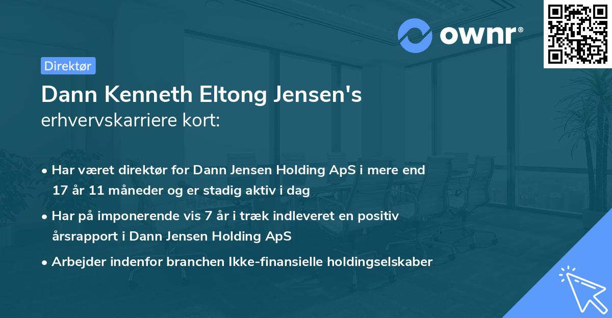 Dann Kenneth Eltong Jensen's erhvervskarriere kort