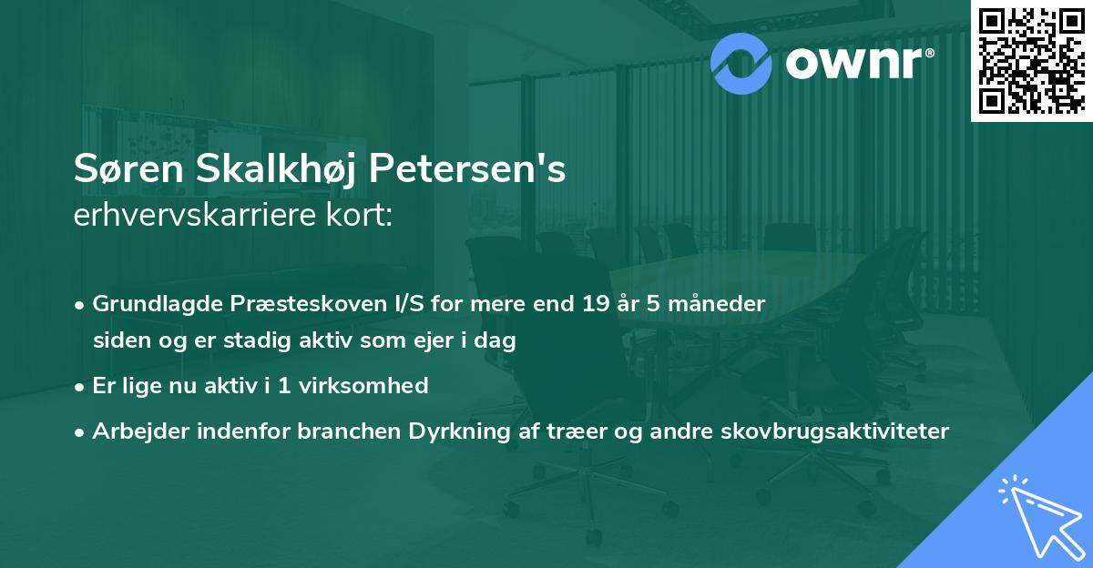 Søren Skalkhøj Petersen's erhvervskarriere kort