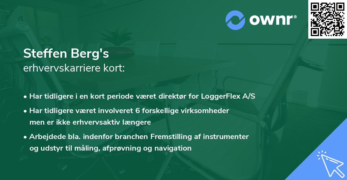 Steffen Berg's erhvervskarriere kort