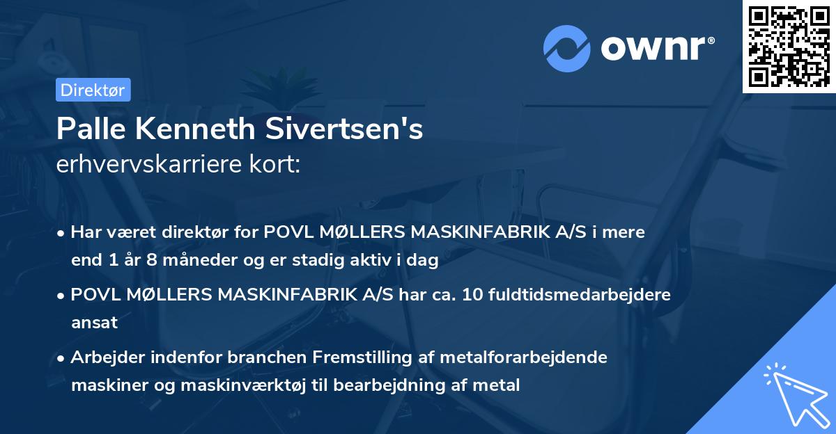 Palle Kenneth Sivertsen's erhvervskarriere kort