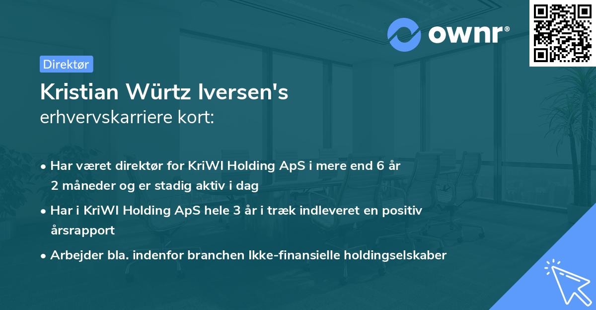 Kristian Würtz Iversen's erhvervskarriere kort