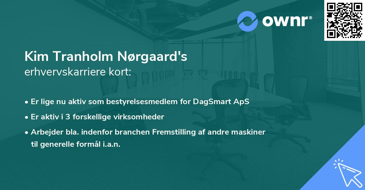 Kim Tranholm Nørgaard's erhvervskarriere kort