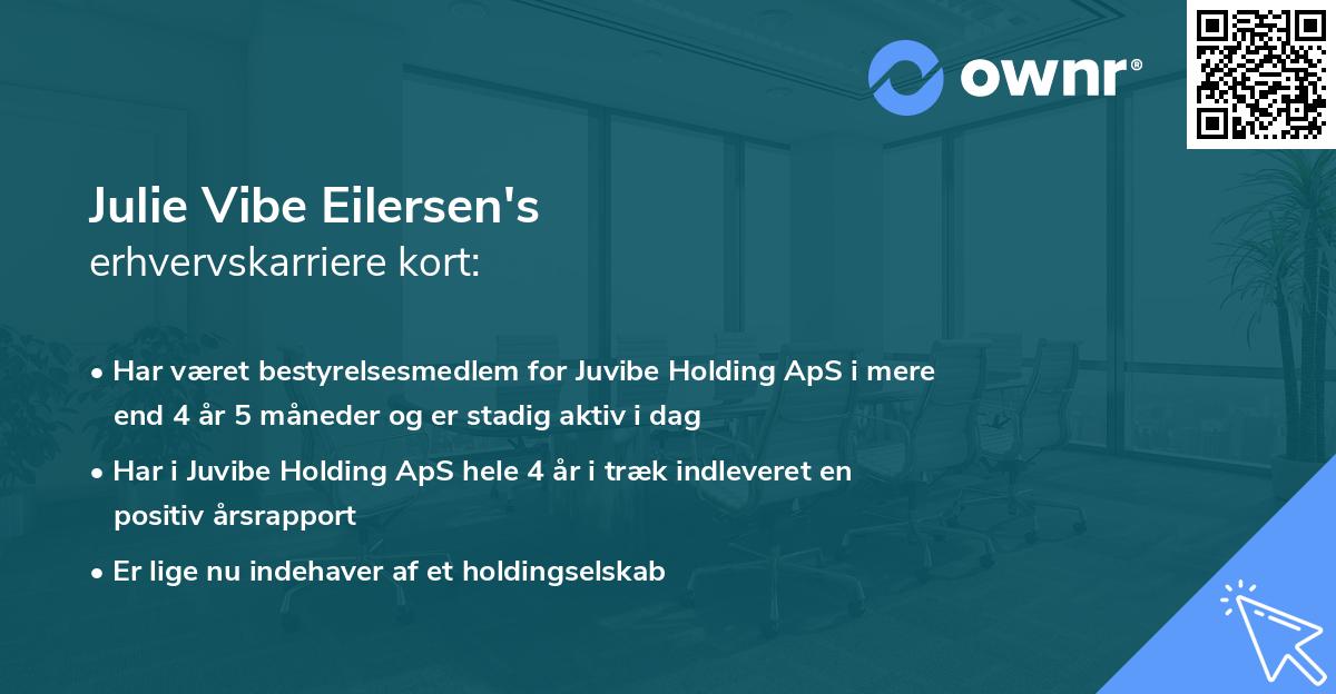 Julie Vibe Eilersen's erhvervskarriere kort