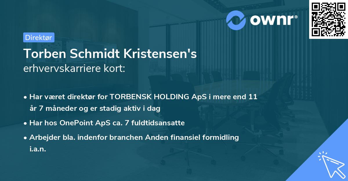 Torben Schmidt Kristensen's erhvervskarriere kort