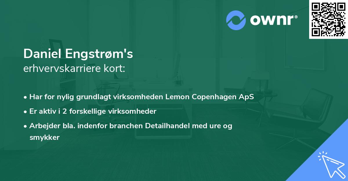 Daniel Engstrøm's erhvervskarriere kort