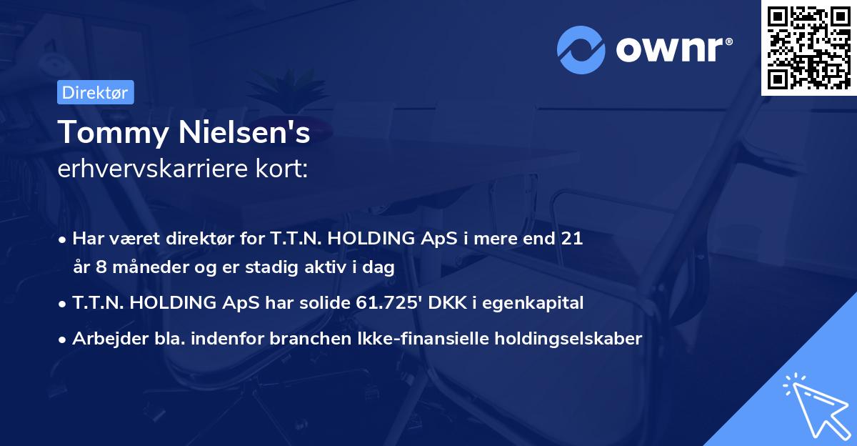 Tommy Nielsen's erhvervskarriere kort