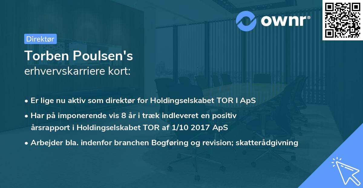 Torben Poulsen's erhvervskarriere kort