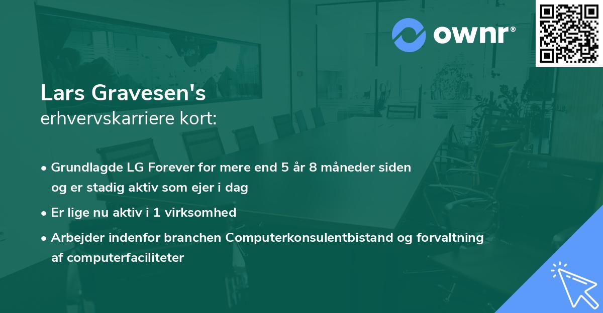 Lars Gravesen's erhvervskarriere kort
