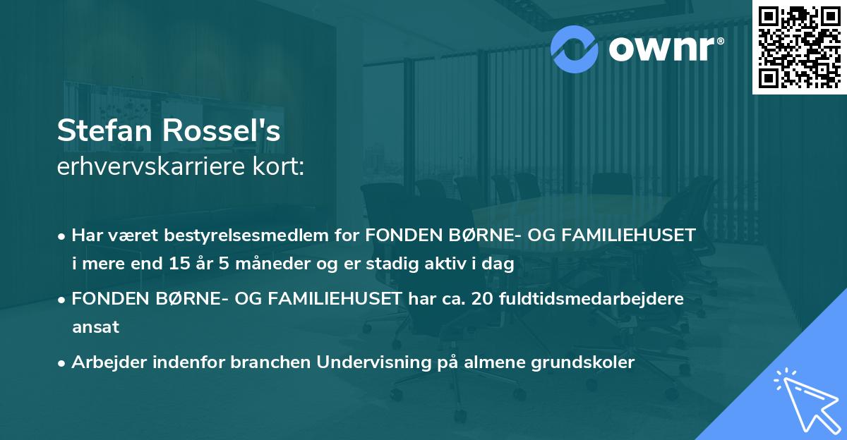 Stefan Rossel's erhvervskarriere kort