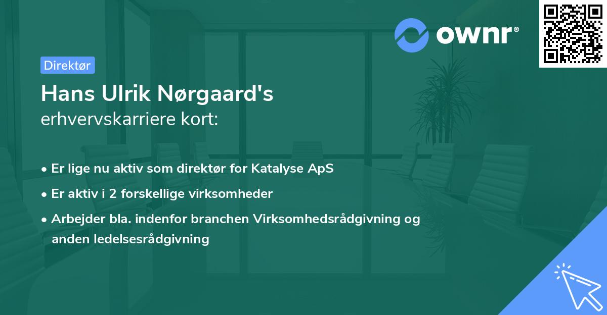 Hans Ulrik Nørgaard's erhvervskarriere kort
