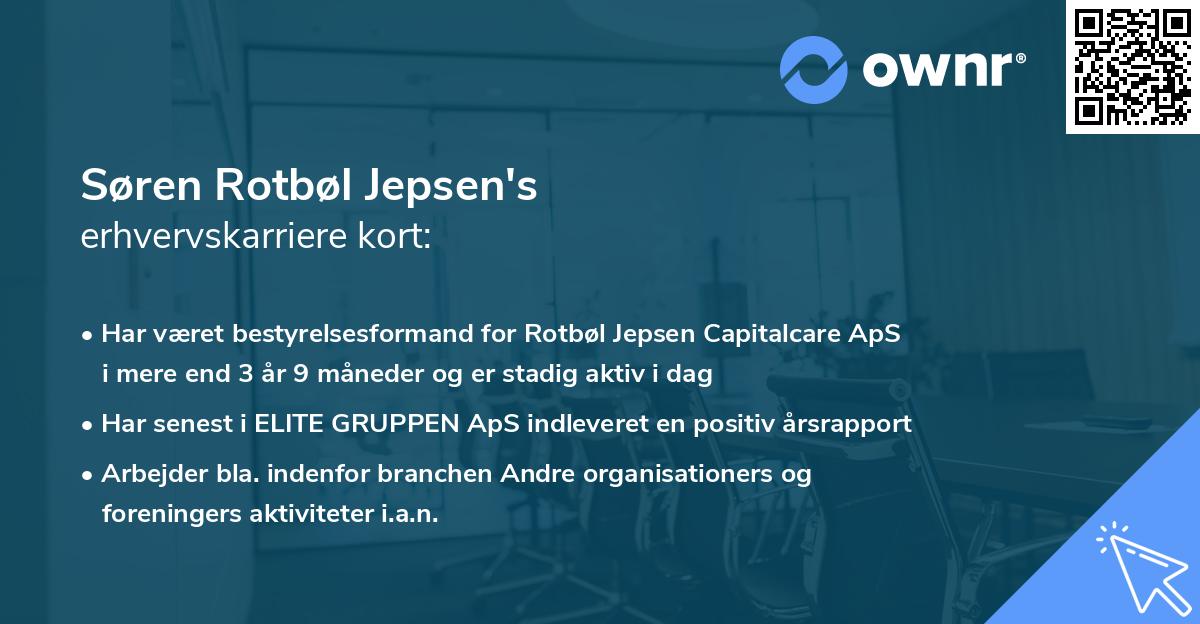 Søren Rotbøl Jepsen's erhvervskarriere kort