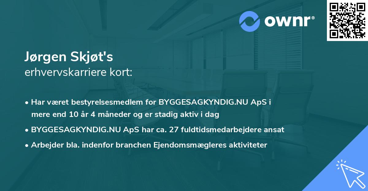 Jørgen Skjøt's erhvervskarriere kort
