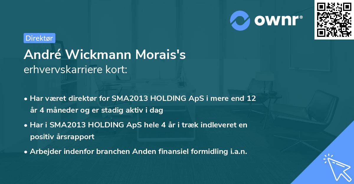 André Wickmann Morais's erhvervskarriere kort