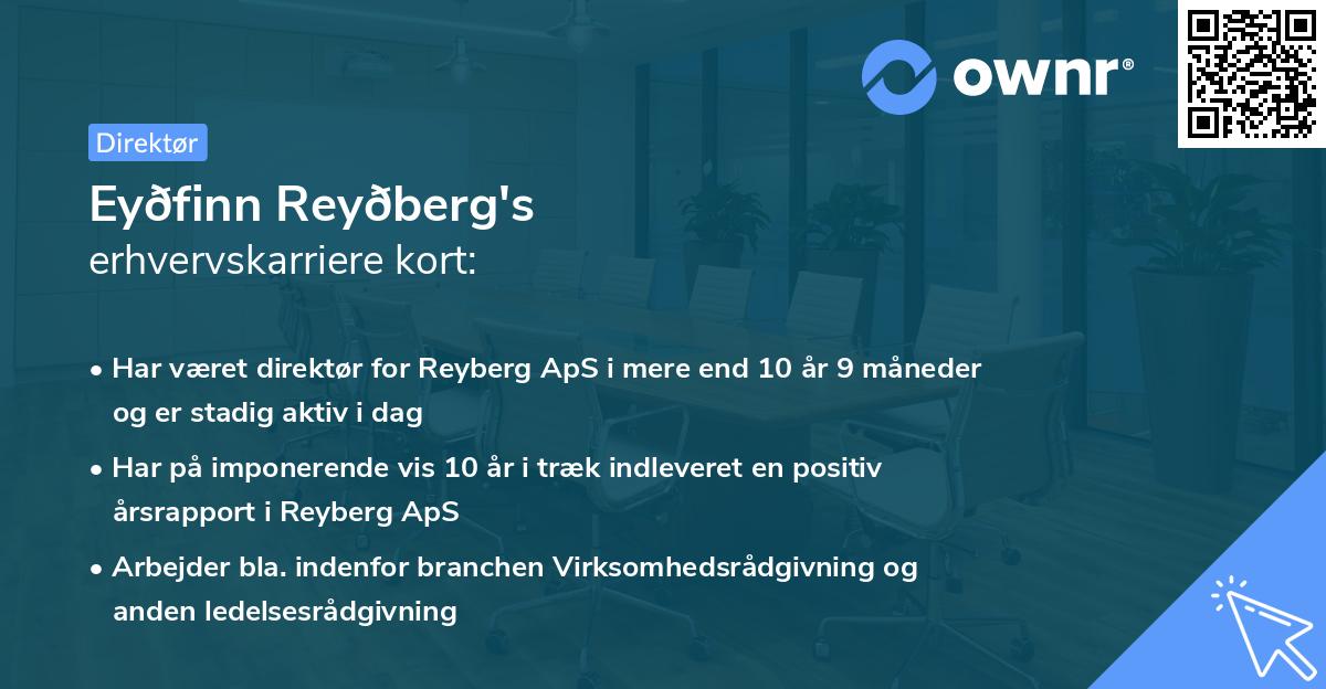 Eyðfinn Reyðberg's erhvervskarriere kort