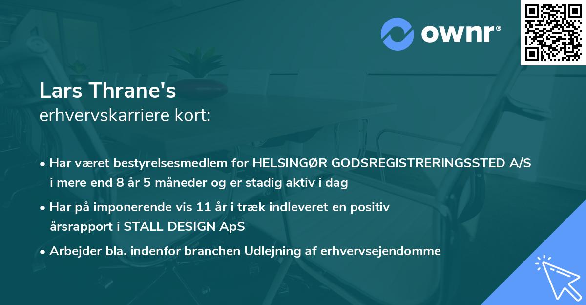 Lars Thrane's erhvervskarriere kort