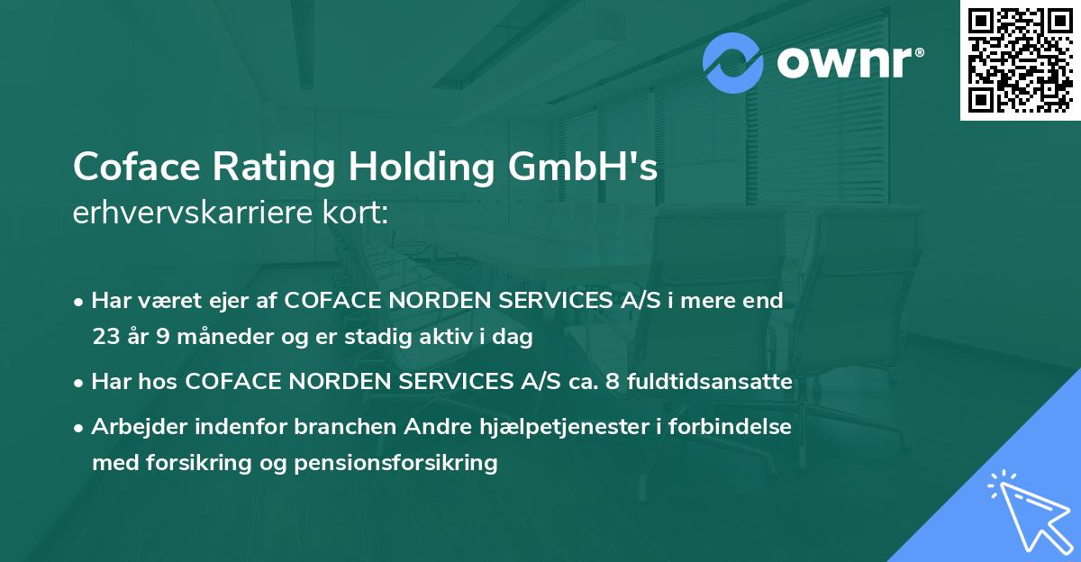 Coface Rating Holding GmbH's erhvervskarriere kort