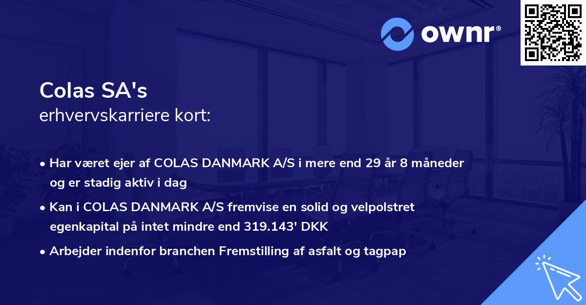 Colas SA's erhvervskarriere kort