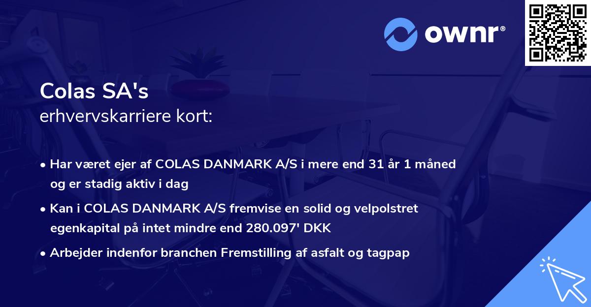 Colas SA's erhvervskarriere kort