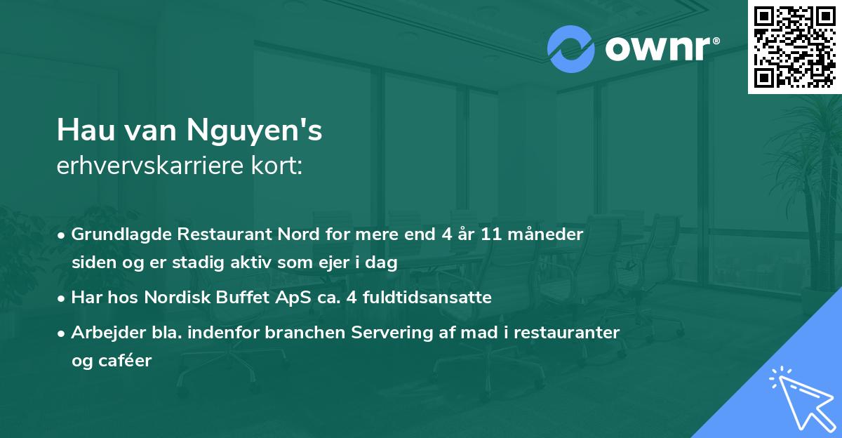 Hau van Nguyen's erhvervskarriere kort