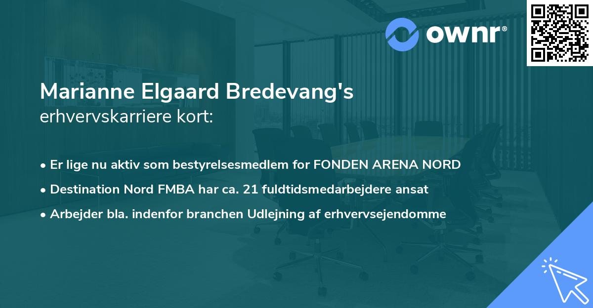 Marianne Elgaard Bredevang's erhvervskarriere kort