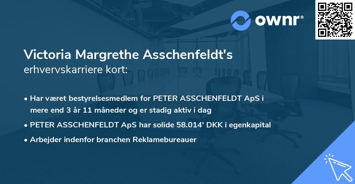 Victoria Margrethe Asschenfeldt's erhvervskarriere kort