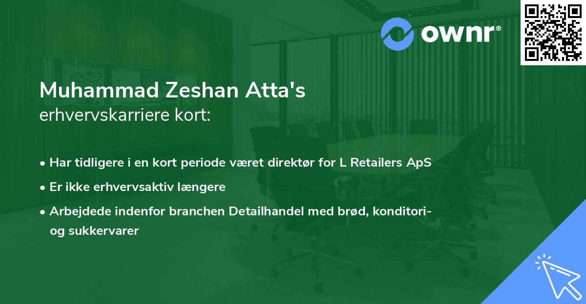 Muhammad Zeshan Atta's erhvervskarriere kort