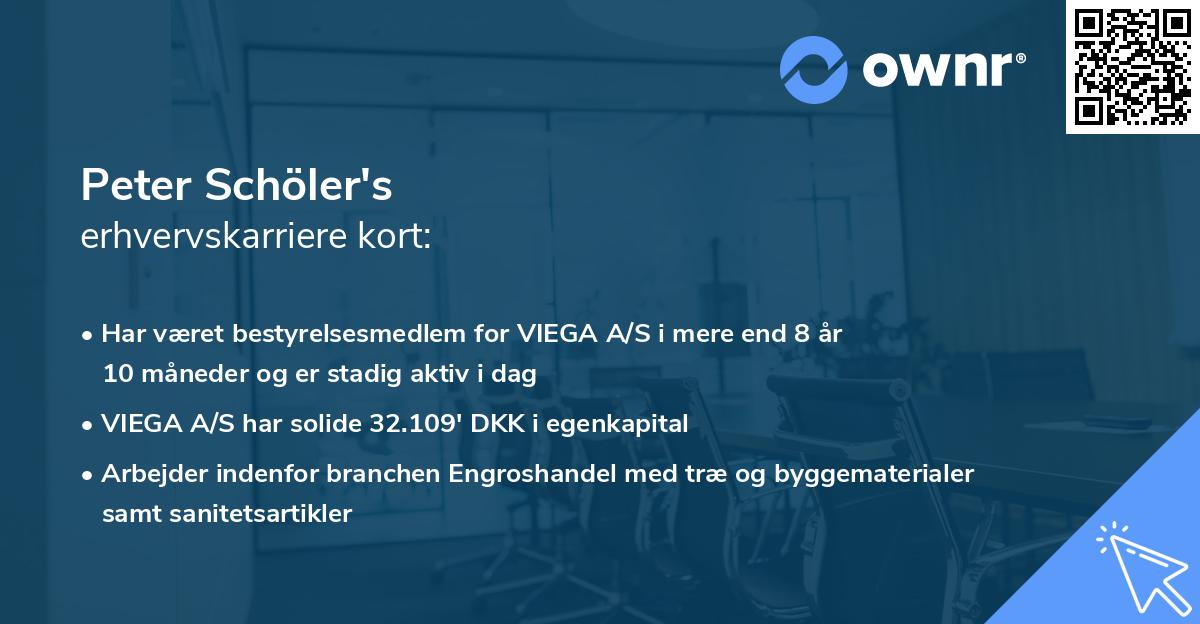 Peter Schöler's erhvervskarriere kort