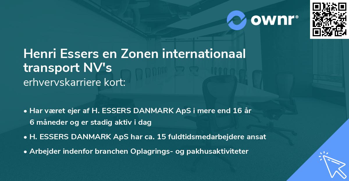 Henri Essers en Zonen internationaal transport NV's erhvervskarriere kort