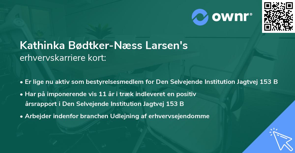 Kathinka Bødtker-Næss Larsen's erhvervskarriere kort