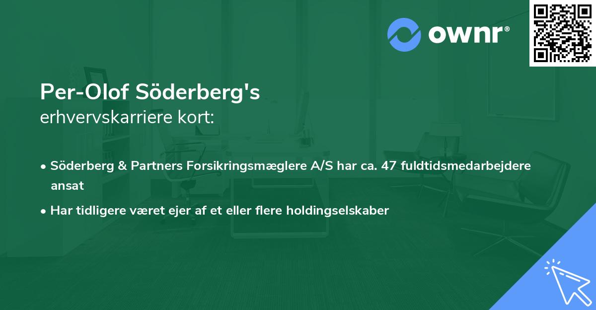 Per-Olof Söderberg's erhvervskarriere kort