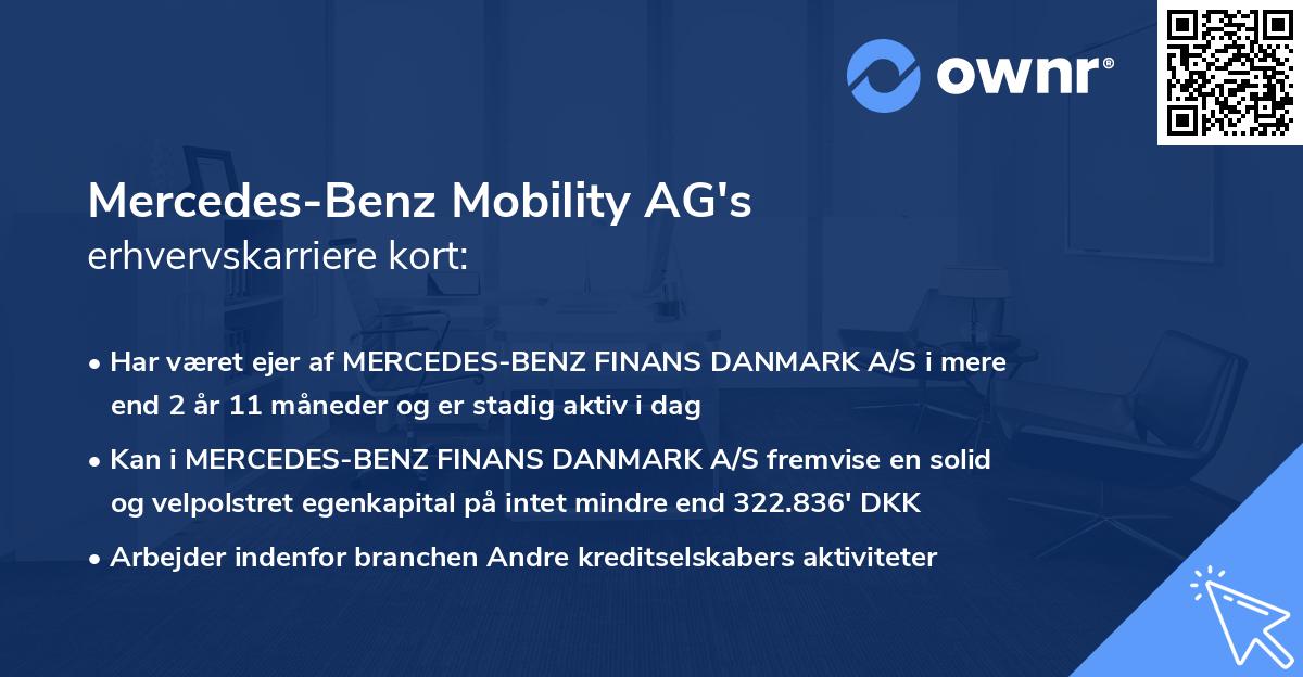 Mercedes-Benz Mobility AG's erhvervskarriere kort