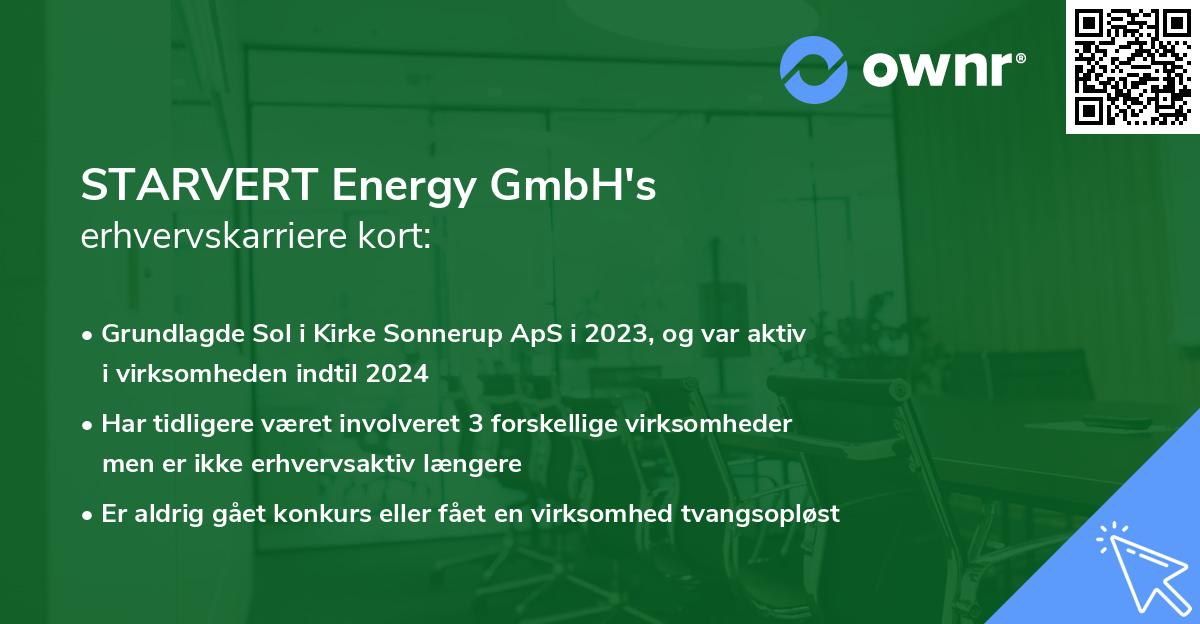 STARVERT Energy GmbH's erhvervskarriere kort