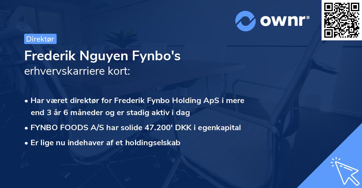 Frederik Nguyen Fynbo's erhvervskarriere kort