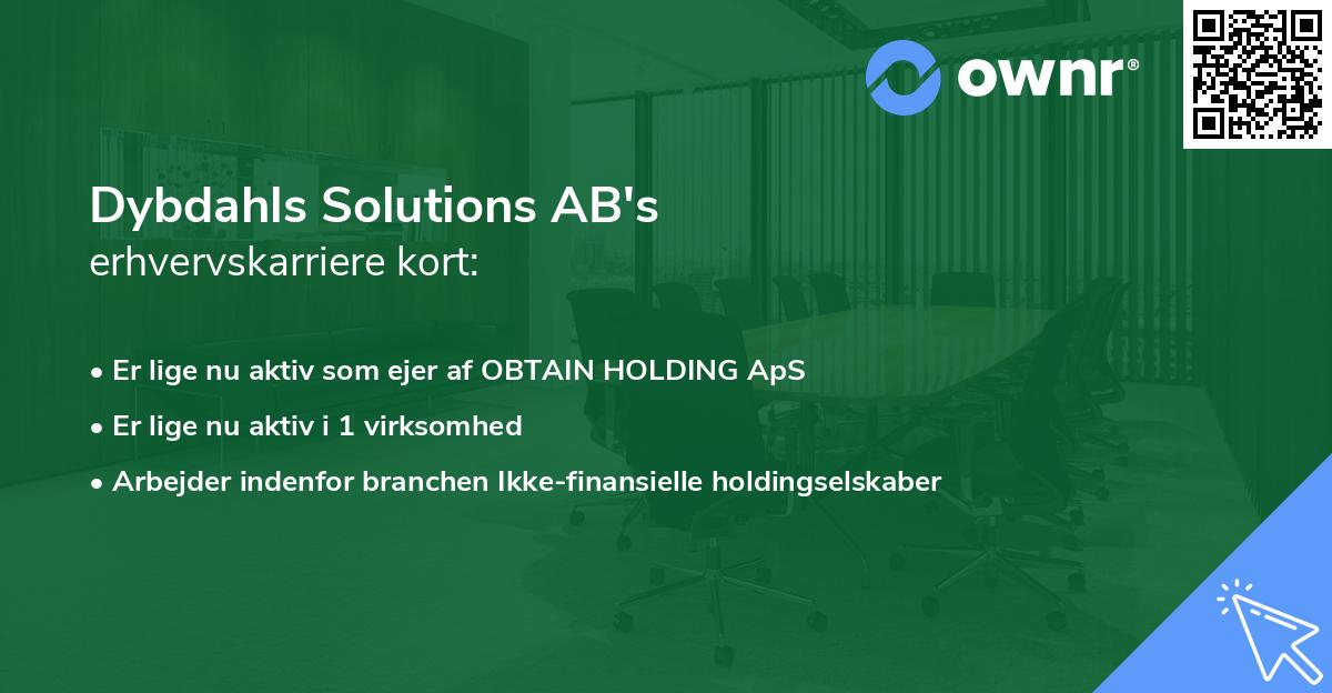 Dybdahls Solutions AB's erhvervskarriere kort