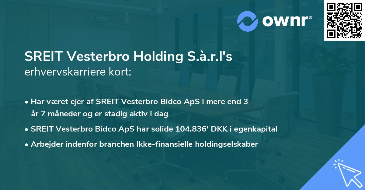 SREIT Vesterbro Holding S.à.r.l's erhvervskarriere kort