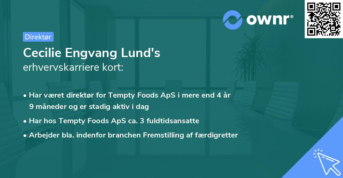 Cecilie Engvang Lund's erhvervskarriere kort