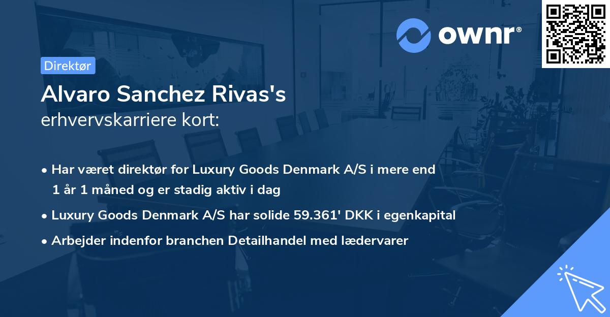 Alvaro Sanchez Rivas's erhvervskarriere kort